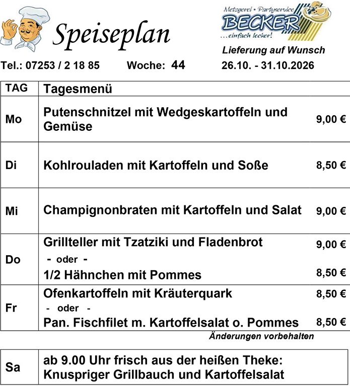Mittagstisch Malsch